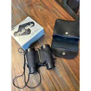 Focal Field Glass Binoculars 3.5x30mm Compact Optics Coated Lenses w/‎ Case
